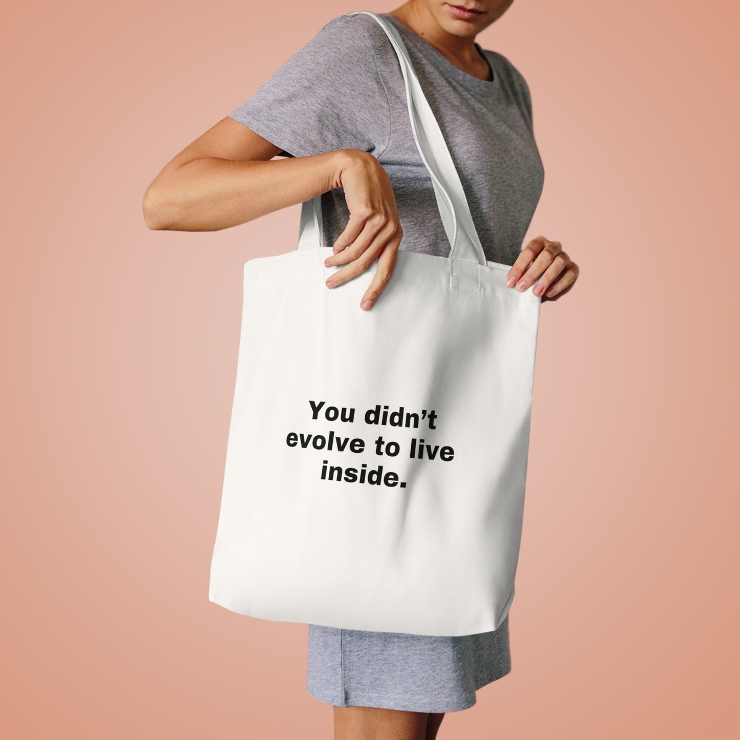 You didn't evolve - Cotton Tote Bag - White